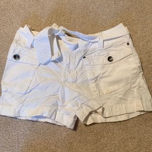Girls' Ralph Lauren White Cargo Shorts